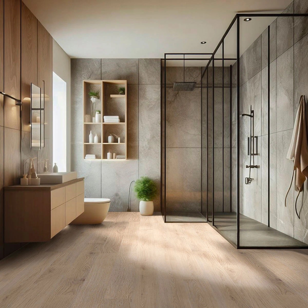 Cyrus Chester Hills Luxury Vinyl Planks SPC Rigid-Core Plank installed in a room setting