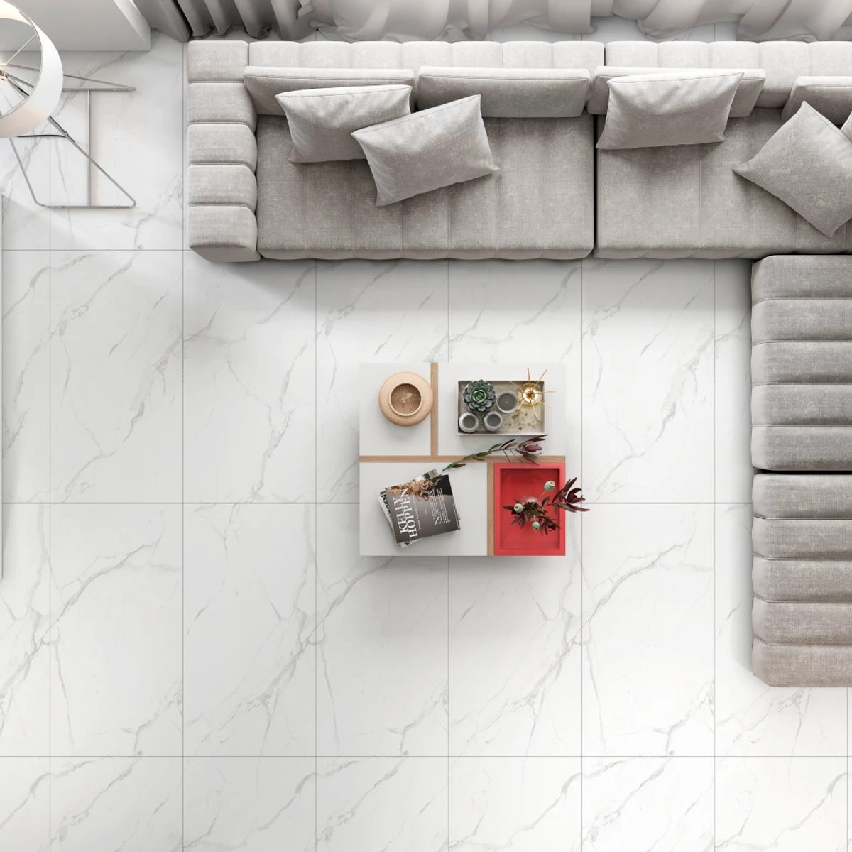 Lia Square SPC Rigid-Core Plank installed in a room setting