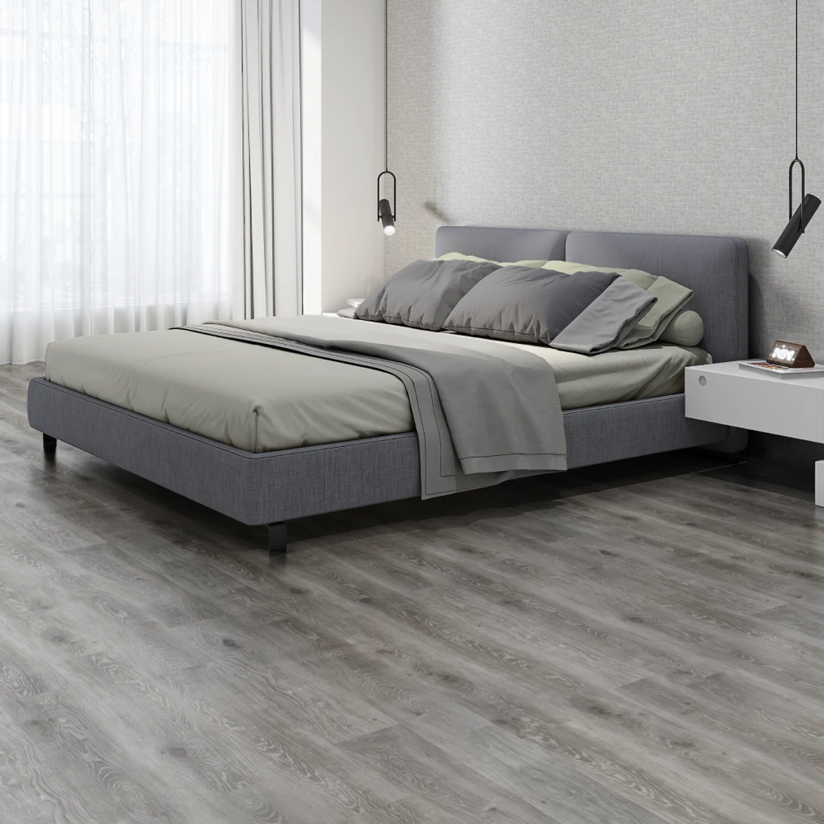 Magnet Oak Waterproof Laminate installed in a room setting