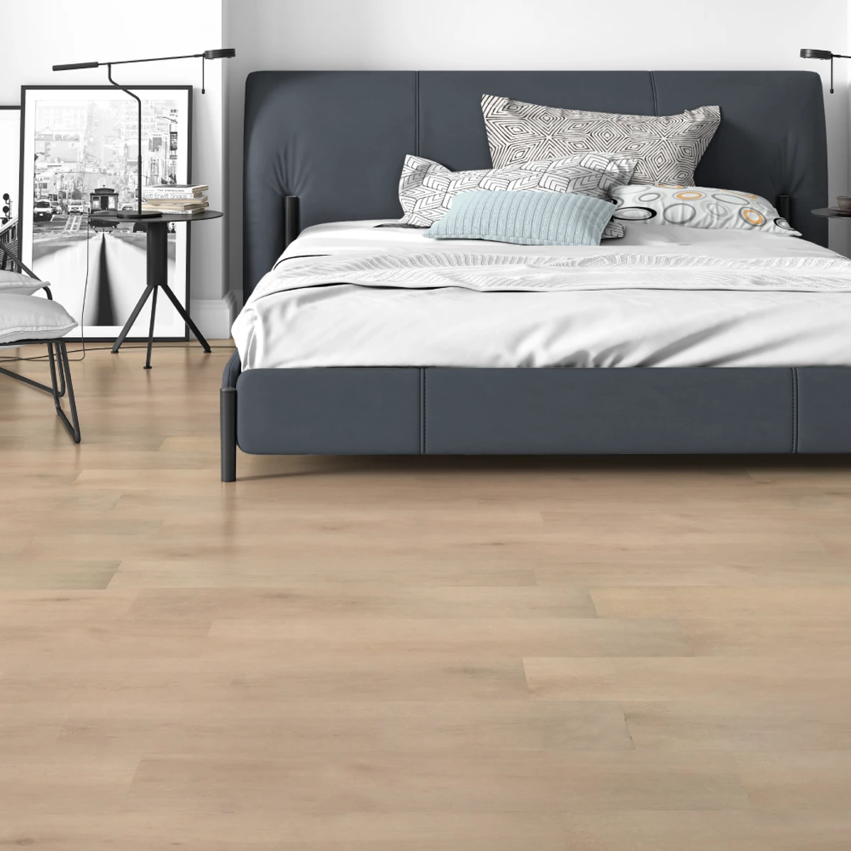 Natural Deco SPC Rigid-Core Plank installed in a room setting
