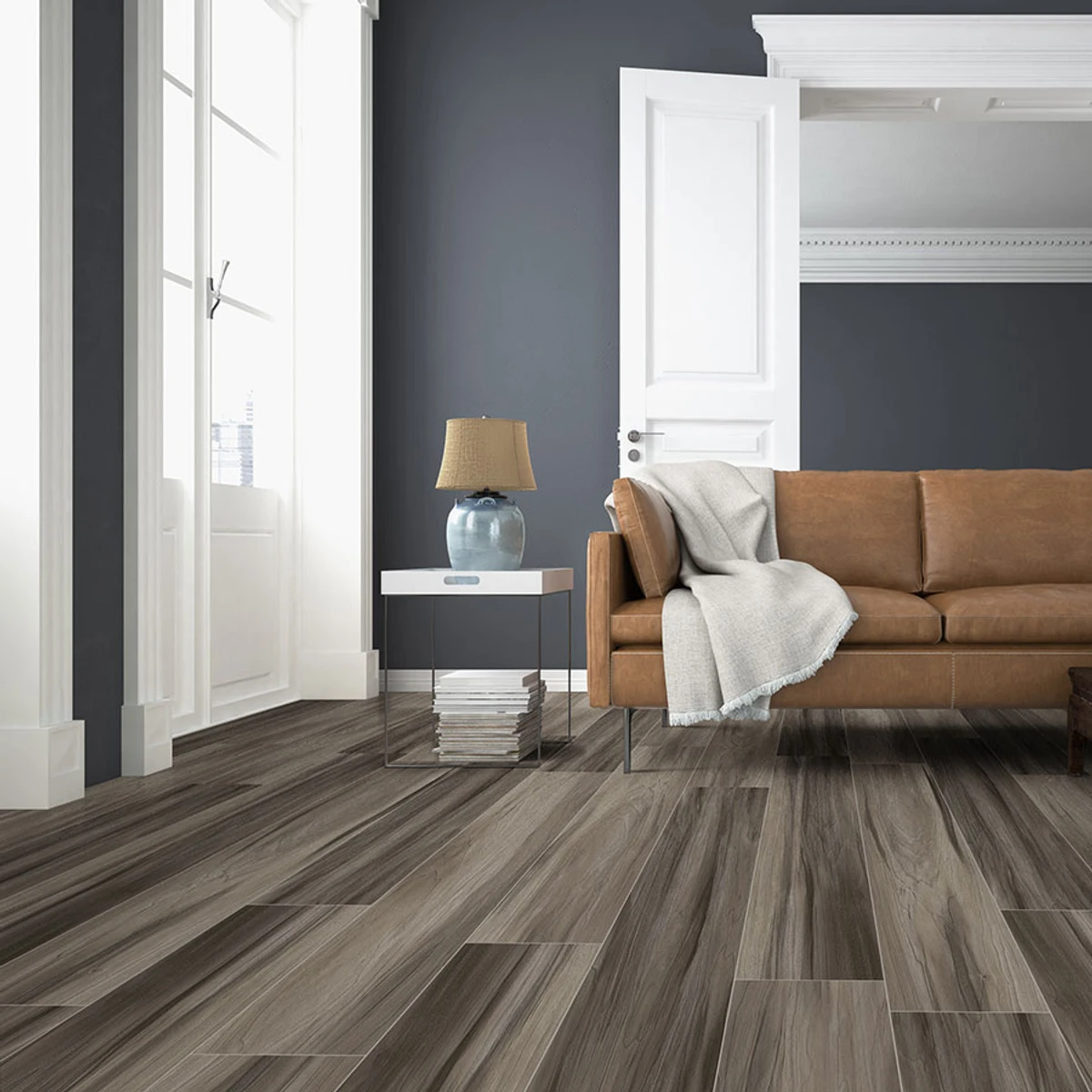 Prescott Jenta Luxury Vinyl Planks SPC Rigid-Core Plank installed in a room setting