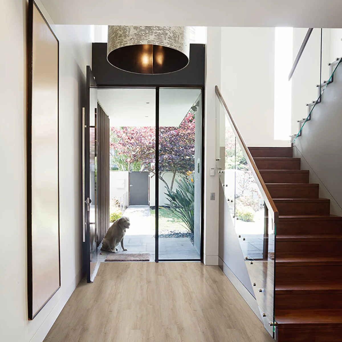 Prescott Sandino Luxury Vinyl Planks SPC Rigid-Core Plank installed in a room setting