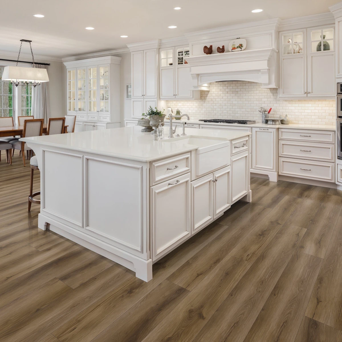 Prime XXL in Cottage Oak SPC Rigid-Core Plank installed in a room setting