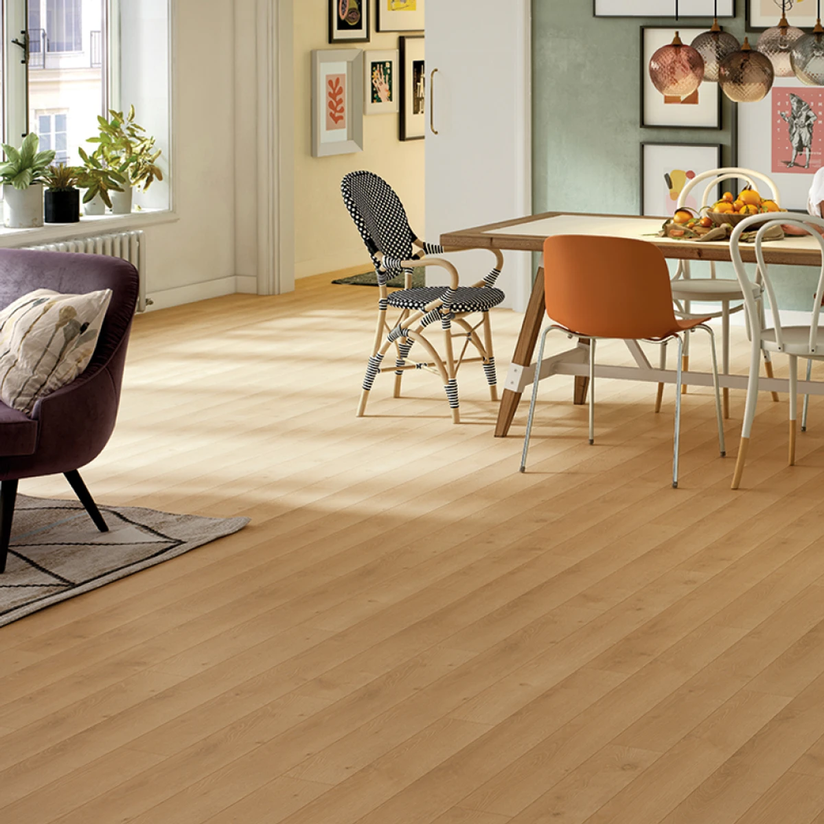 Selena Dorado Waterproof Laminate installed in a room setting